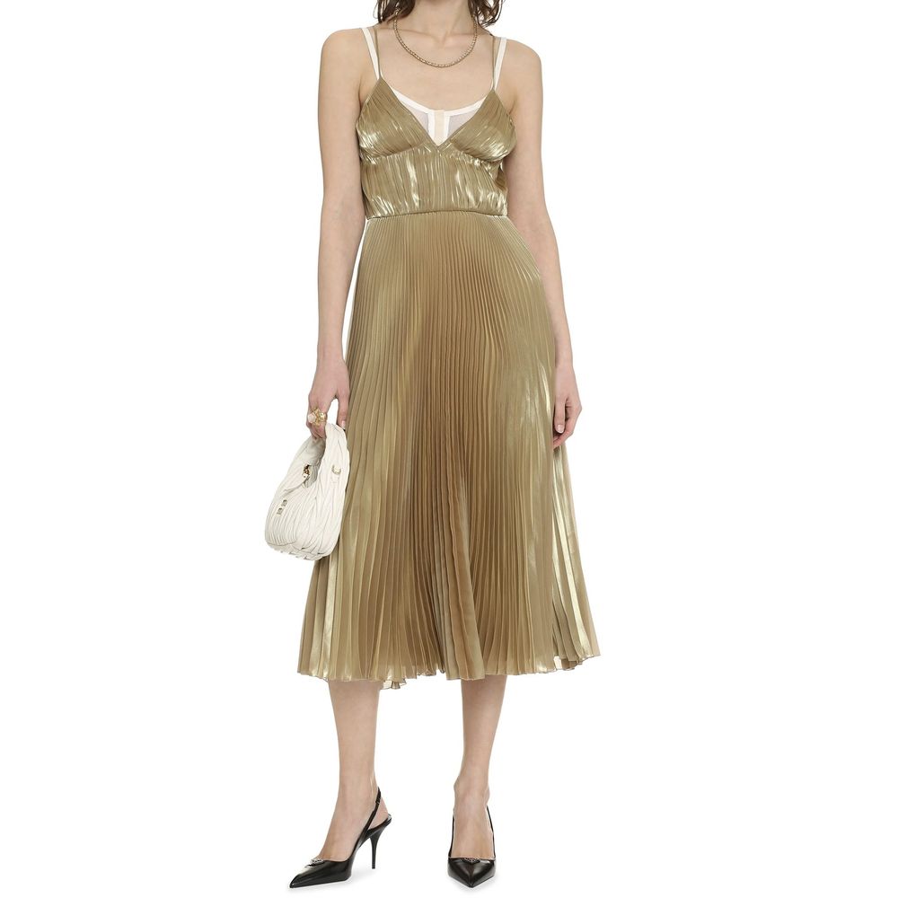Prada Gold Polyester Casual Dress Prada