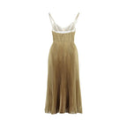 Prada Gold Polyester Casual Dress Prada
