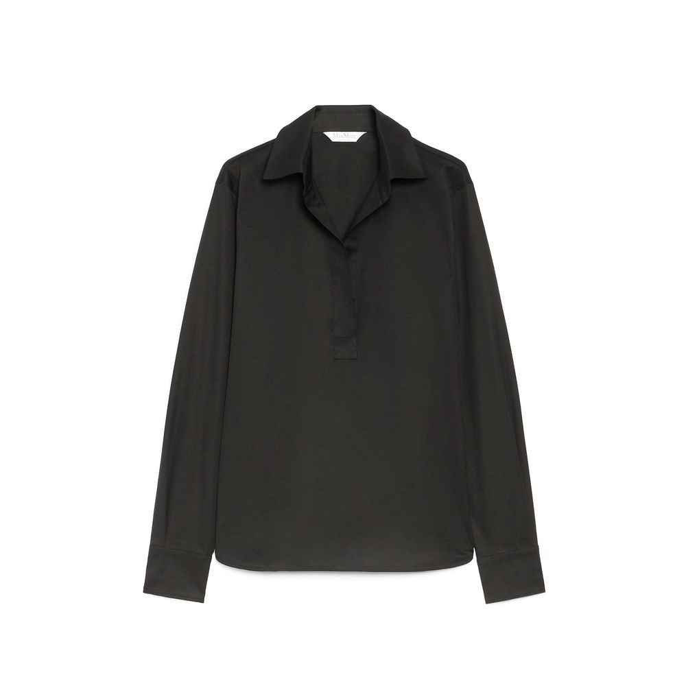 Max Mara Black Cotton Dress Shirt Max Mara