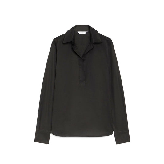 Max Mara Black Cotton Dress Shirt Max Mara