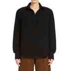 Max Mara Black Cotton Dress Shirt Max Mara
