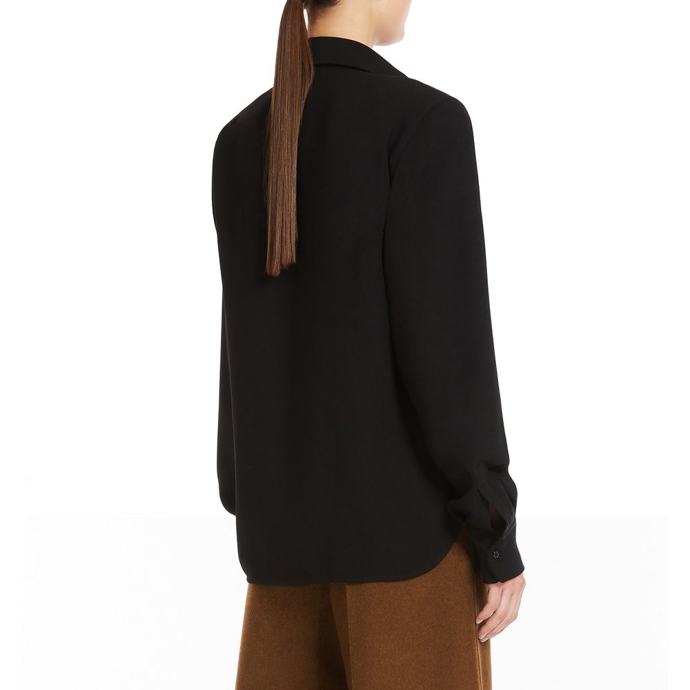 Max Mara Black Cotton Dress Shirt Max Mara