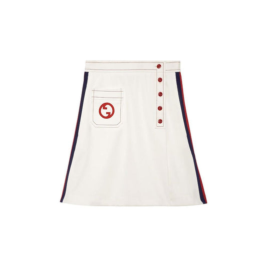 Gucci White Polyester Mini Skirt Gucci