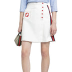 Gucci White Polyester Mini Skirt Gucci