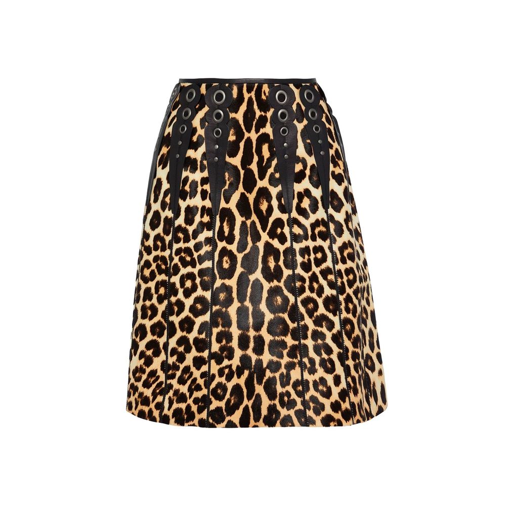 Bottega Veneta Brown Leather Midi Skirt Bottega Veneta