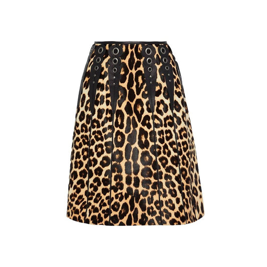 Bottega Veneta Brown Leather Midi Skirt Bottega Veneta