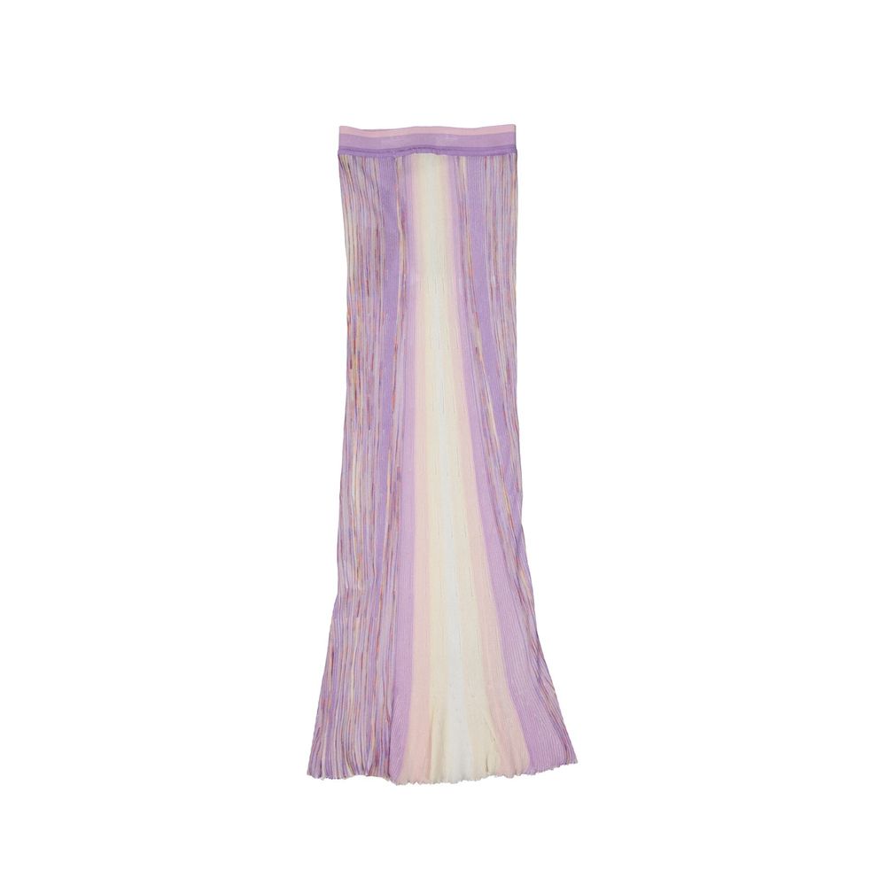 Missoni Purple Cotton Long Skirt Missoni