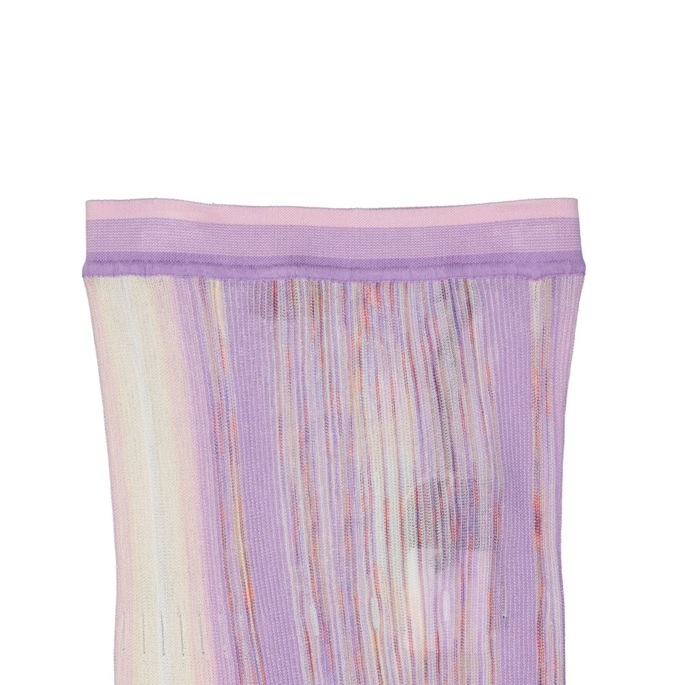Missoni Purple Cotton Long Skirt Missoni