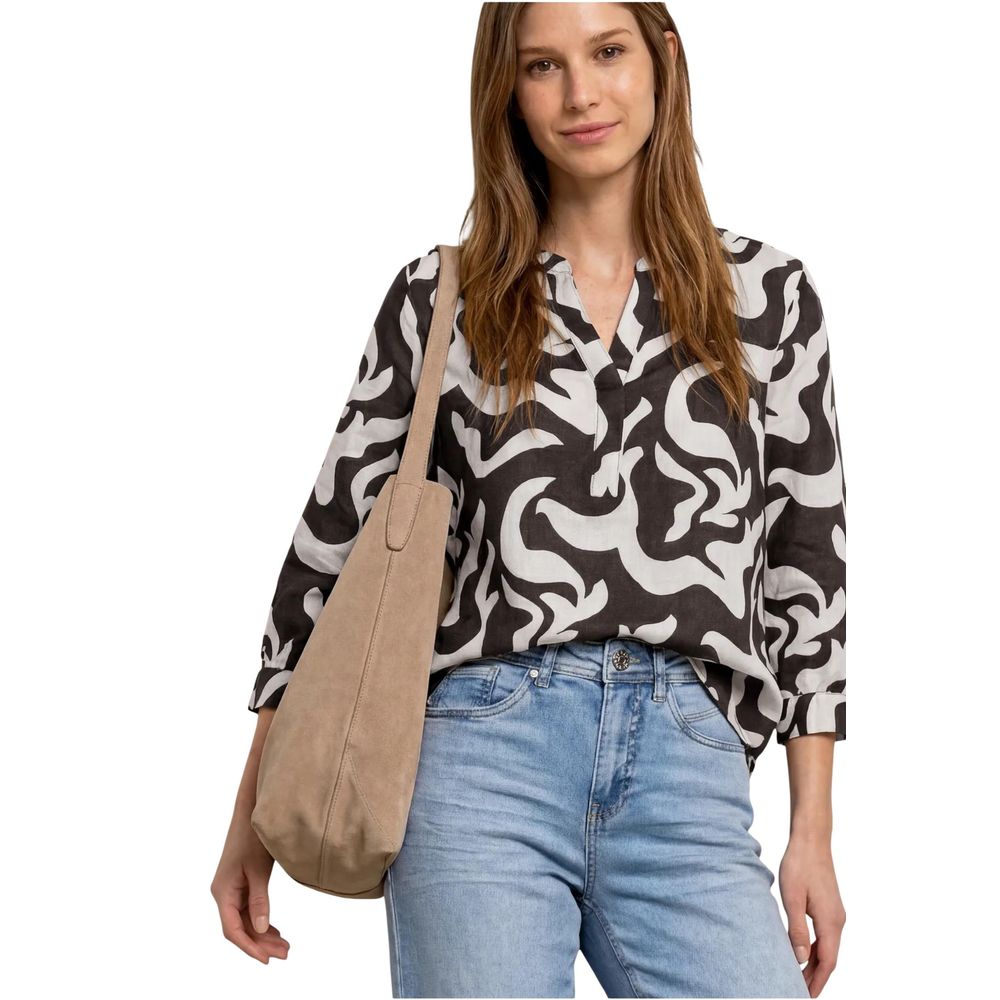 Street One Brown Linen Blouse Street One