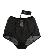 Dolce & Gabbana Black Nylon Stretch Slip Girdle Panty Underwear - Eljoys Fashion 