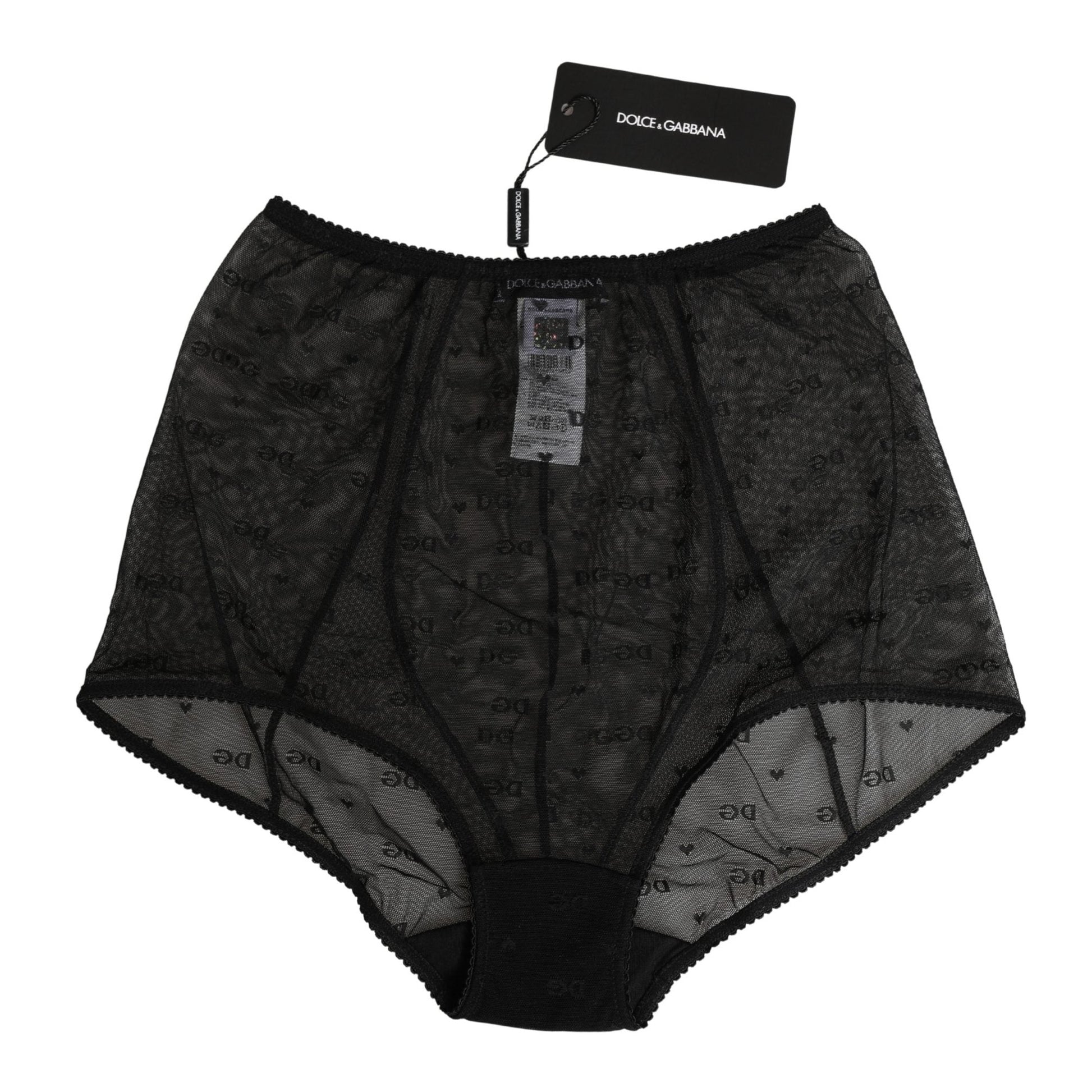 Dolce & Gabbana Black Nylon Stretch Slip Girdle Panty Underwear