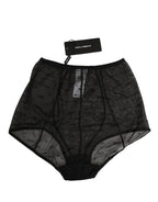 Dolce & Gabbana Black Nylon Stretch Slip Girdle Panty Underwear - Eljoys Fashion 