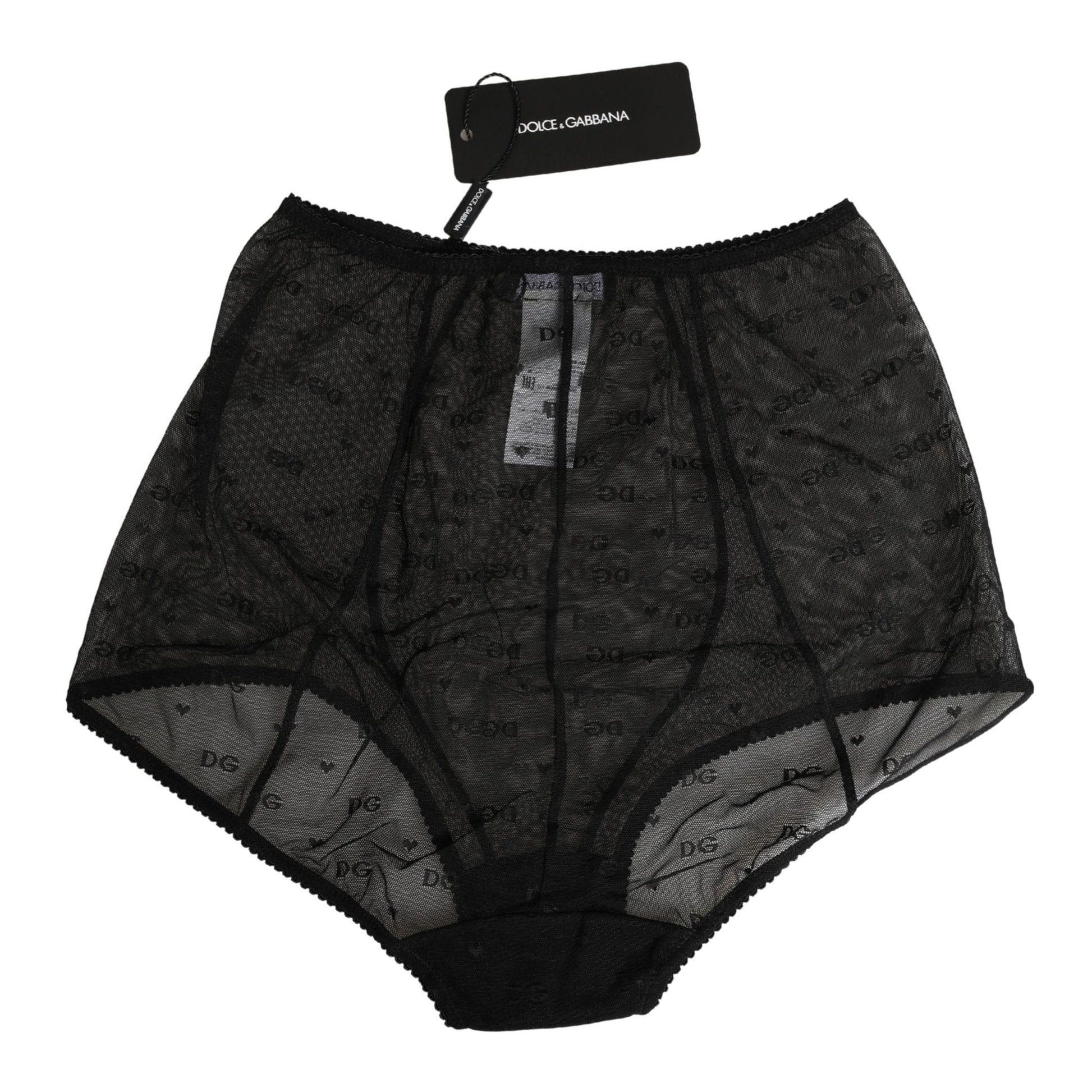 Dolce & Gabbana Black Nylon Stretch Slip Girdle Panty Underwear
