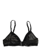 Dolce & Gabbana Black Nylon Stretch Soft Cup Brassiere Underwear - Eljoys Fashion 