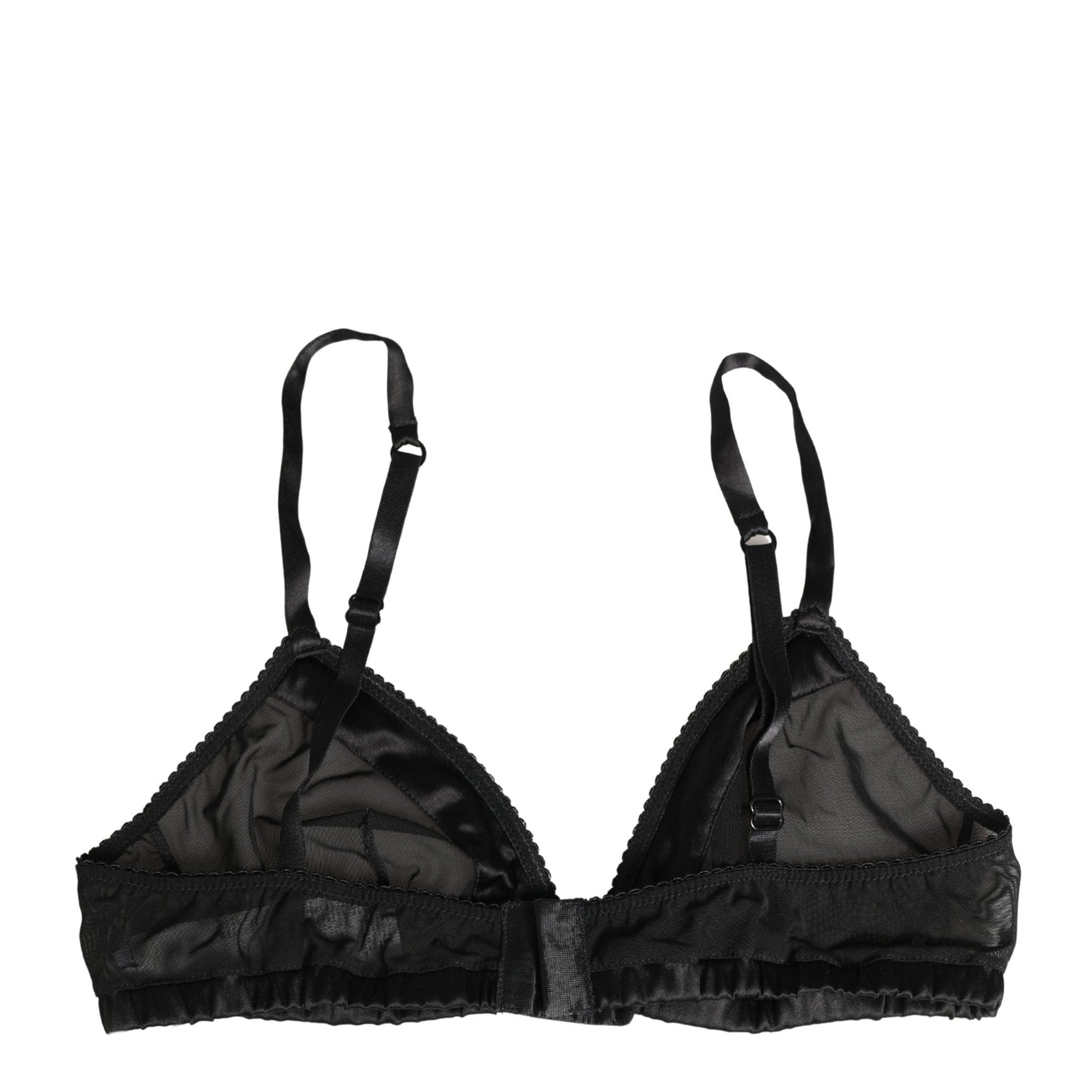Dolce & Gabbana Black Nylon Stretch Soft Cup Brassiere Underwear
