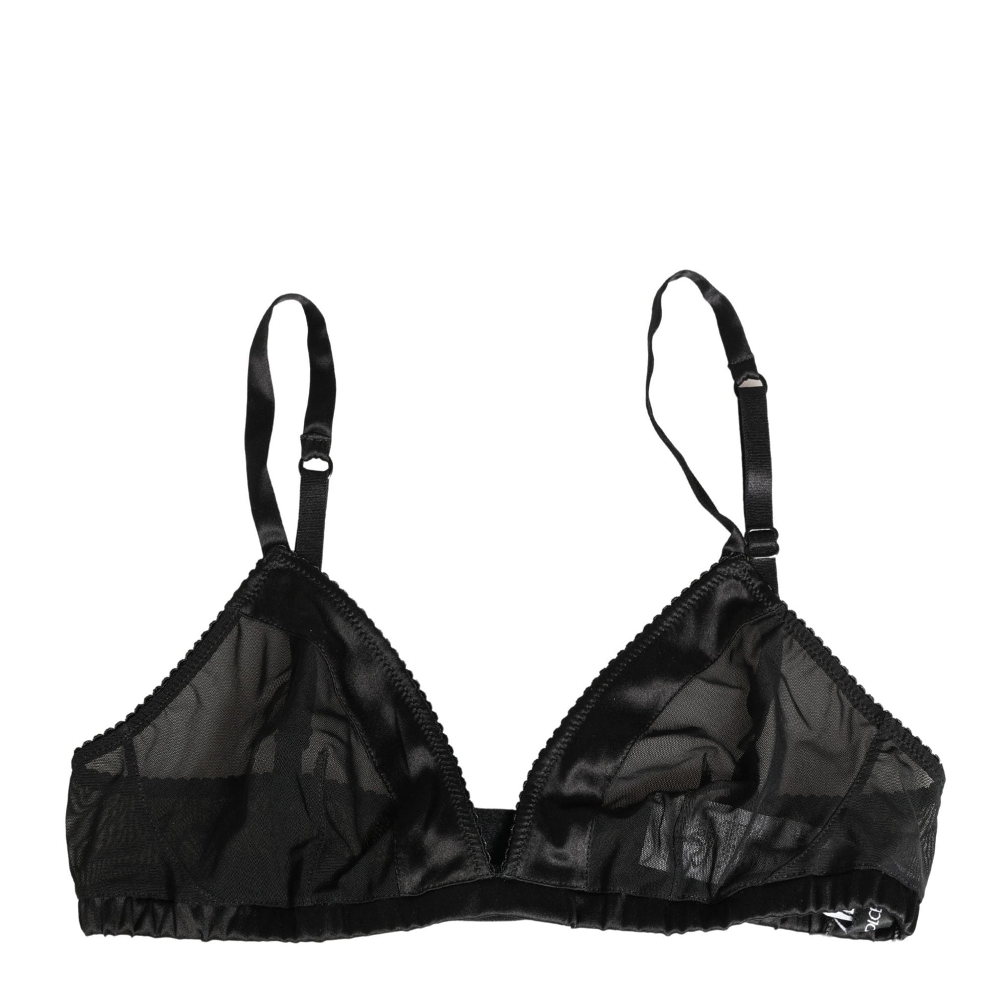 Dolce & Gabbana Black Nylon Stretch Soft Cup Brassiere Underwear