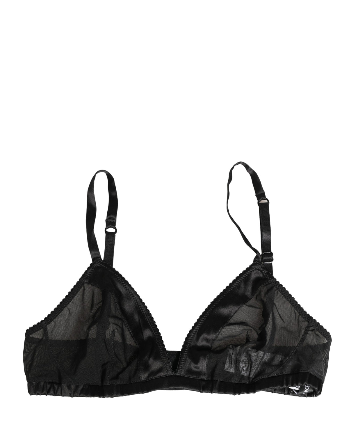 Dolce & Gabbana Black Nylon Stretch Soft Cup Brassiere Underwear - Eljoys Fashion 