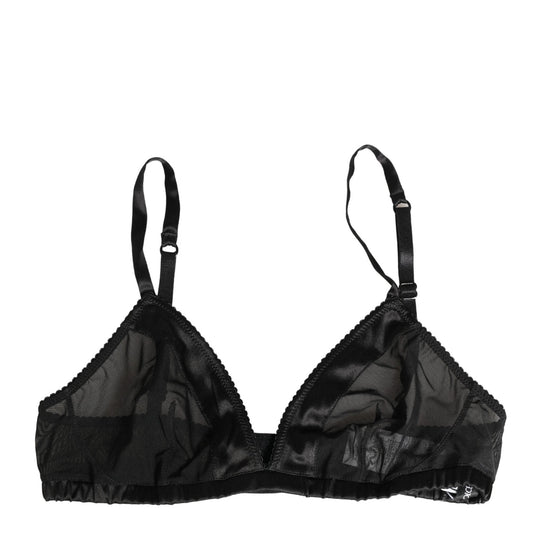 Dolce & Gabbana Black Nylon Stretch Soft Cup Brassiere Underwear