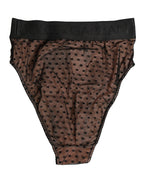 Dolce & Gabbana Black Beige Polka Dot Butterfly Brief Underwear