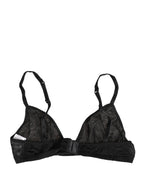Dolce & Gabbana Black Nylon Stretch Soft Cup Brassiere Underwear - Eljoys Fashion 