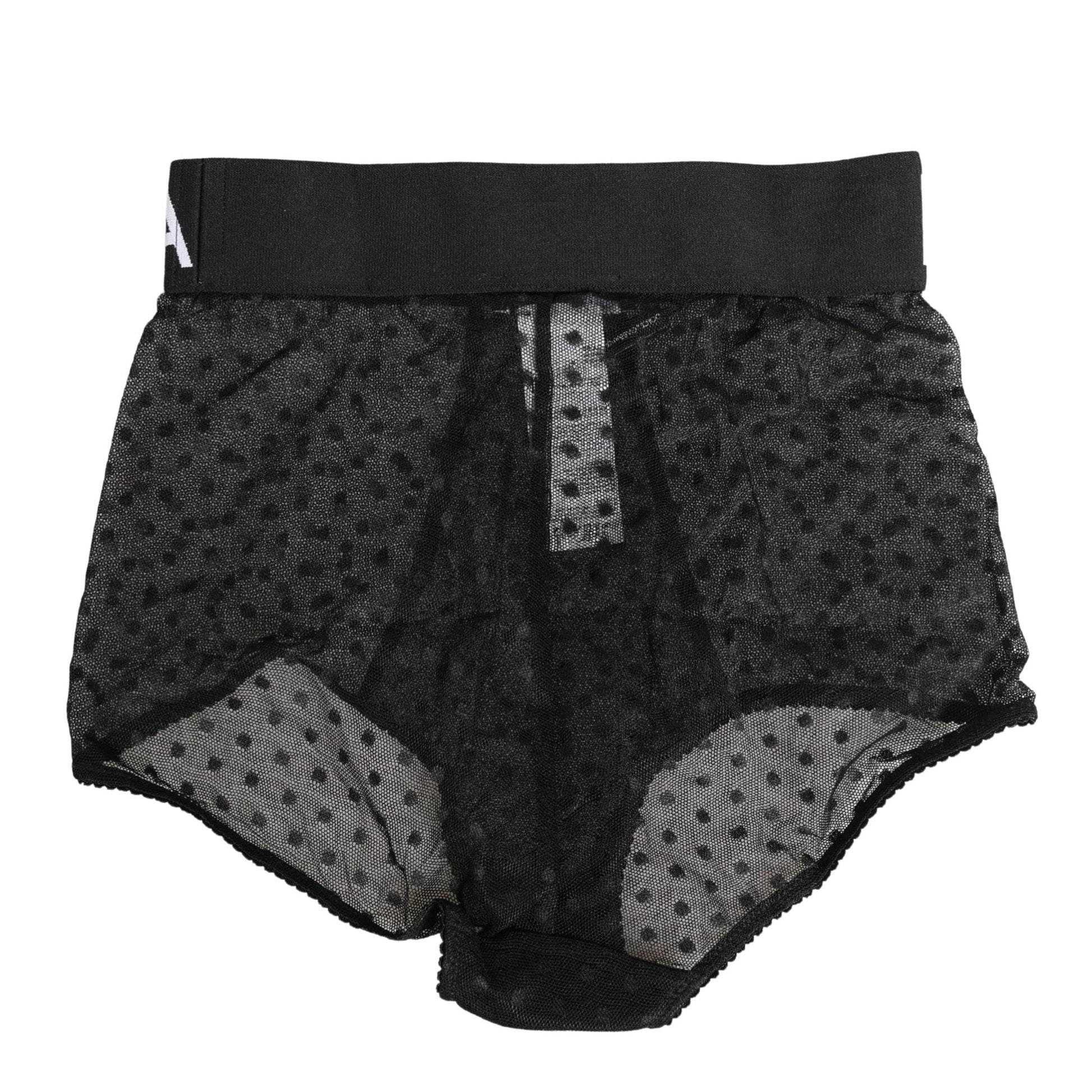 Dolce & Gabbana Black Logo Girdle High Waist Panty Underwear