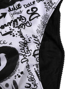 Dolce & Gabbana Black White Graphic Logo High Brief Underwear