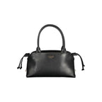Black Twinset polyurethane women's bag with sleek design and structured shape, featuring a top handle and subtle branding.