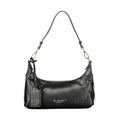 Black Twinset polyurethane women's bag with sleek design and structured shape, featuring a top handle and minimalist style.