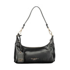 Black Twinset polyurethane women's bag with sleek design and structured shape, featuring a top handle and minimalist style.
