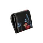 Twinset Nero polyurethane women's wallet with multiple card slots and compact design, showcasing a sleek black accessory.