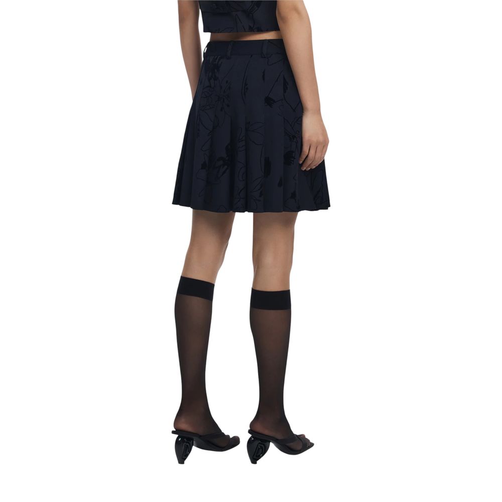 Desigual Black Polyester Mini Skirt Desigual