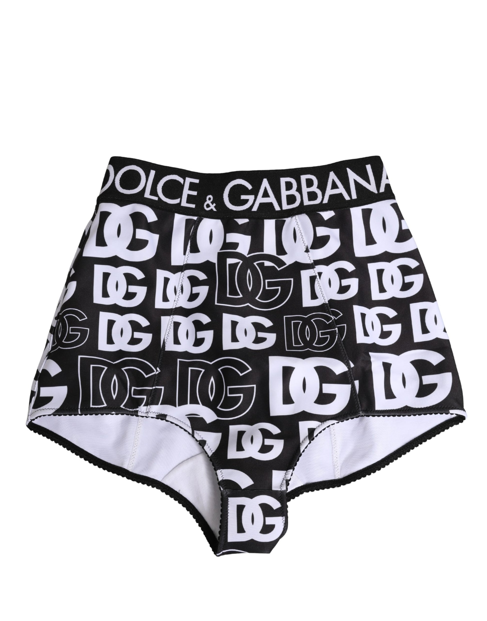 Dolce & Gabbana Black White DG Logo Waistband Girdle Underwear