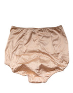 Dolce & Gabbana Beige Silk Blend High Waist Girdle Panty Underwear