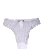 Dolce & Gabbana White Sheer Silk Stretch High Brief Underwear