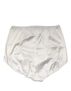 Dolce & Gabbana White Silk Blend High Waist Girdle Panty Underwear