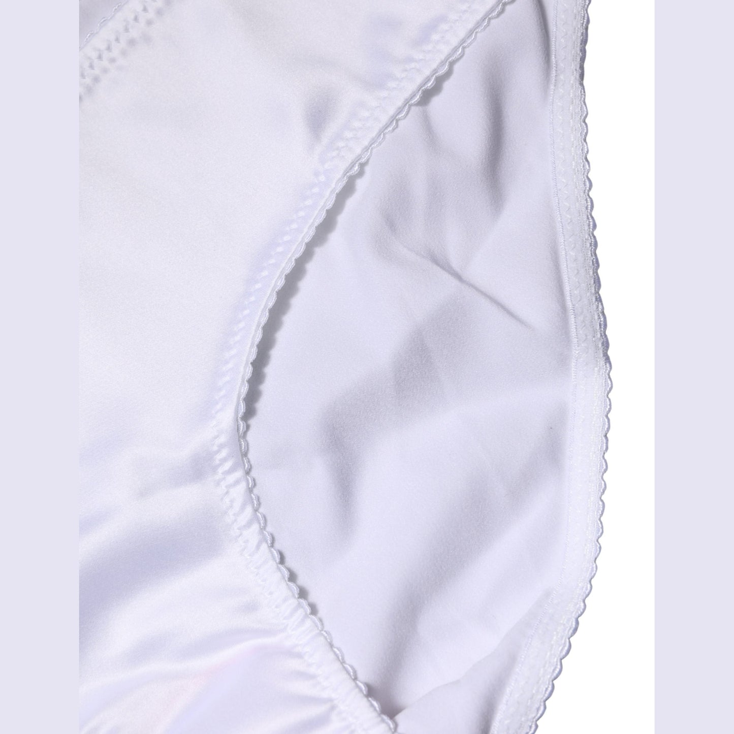 Dolce & Gabbana White Silk Stretch Mid Waist Brief Panty Underwear
