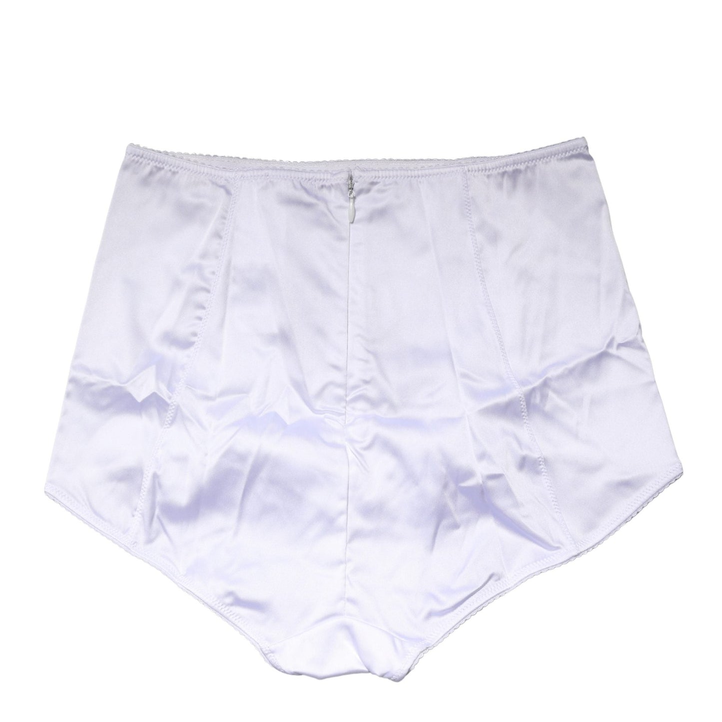 Dolce & Gabbana White Silk Blend High Waist Girdle Panty Underwear