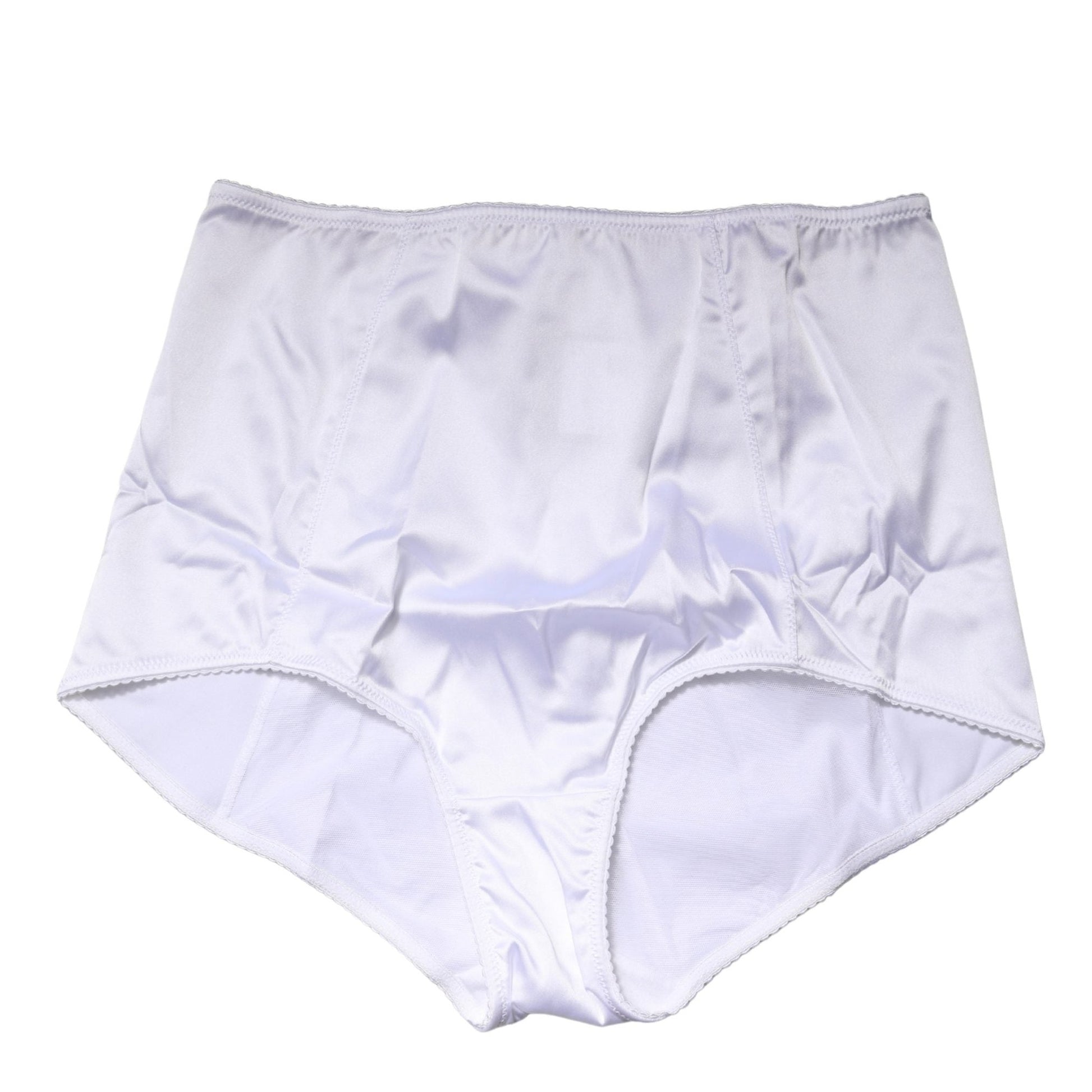 Dolce & Gabbana White Silk Blend High Waist Girdle Panty Underwear