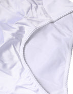 Dolce & Gabbana White Silk Blend High Waist Girdle Panty Underwear