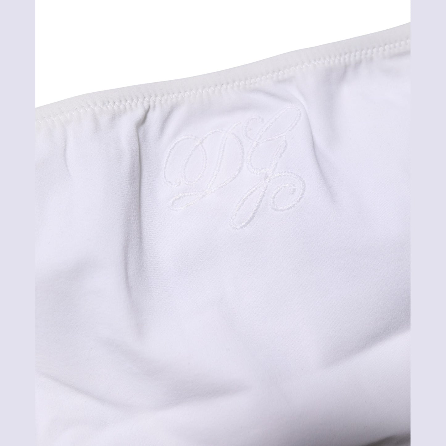 Dolce & Gabbana White Nylon Stretch Mid Waist Brief Panty Underwear