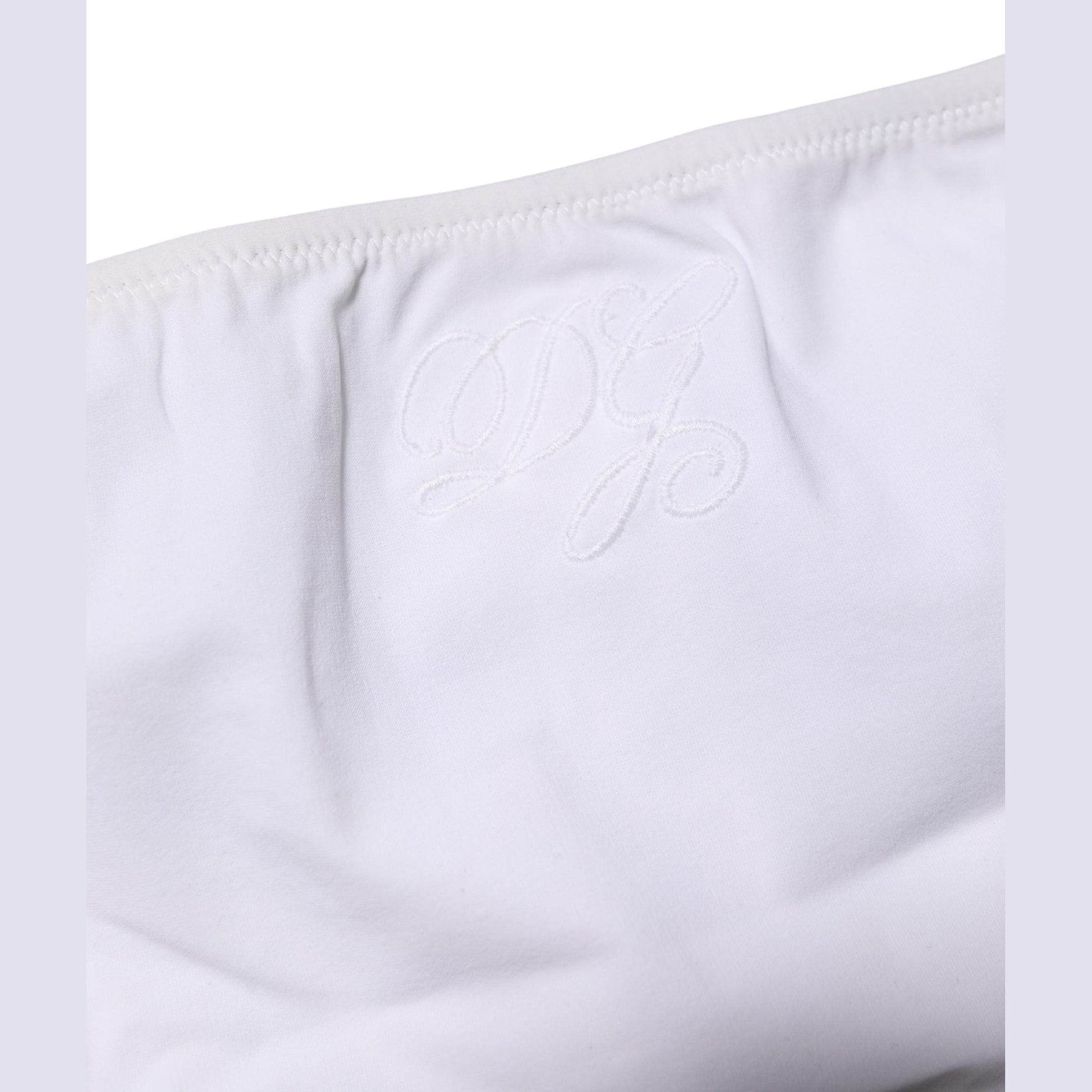 Dolce & Gabbana White Nylon Stretch Mid Waist Brief Panty Underwear