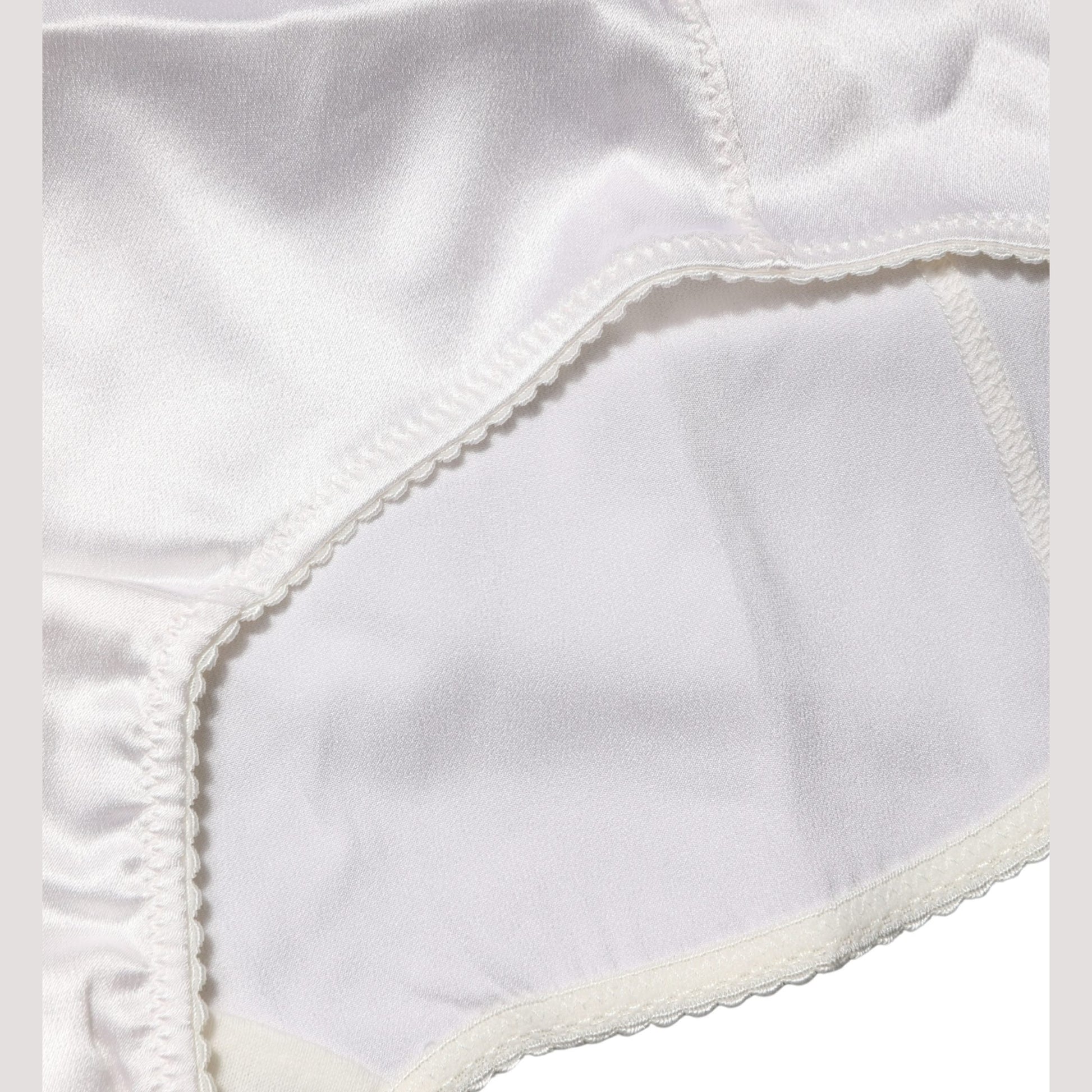 Dolce & Gabbana White Silk Blend High Waist Girdle Panty Underwear