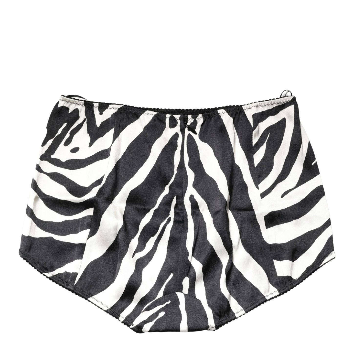 Dolce & Gabbana Black White Zebra High Waist Girdle Panty Underwear