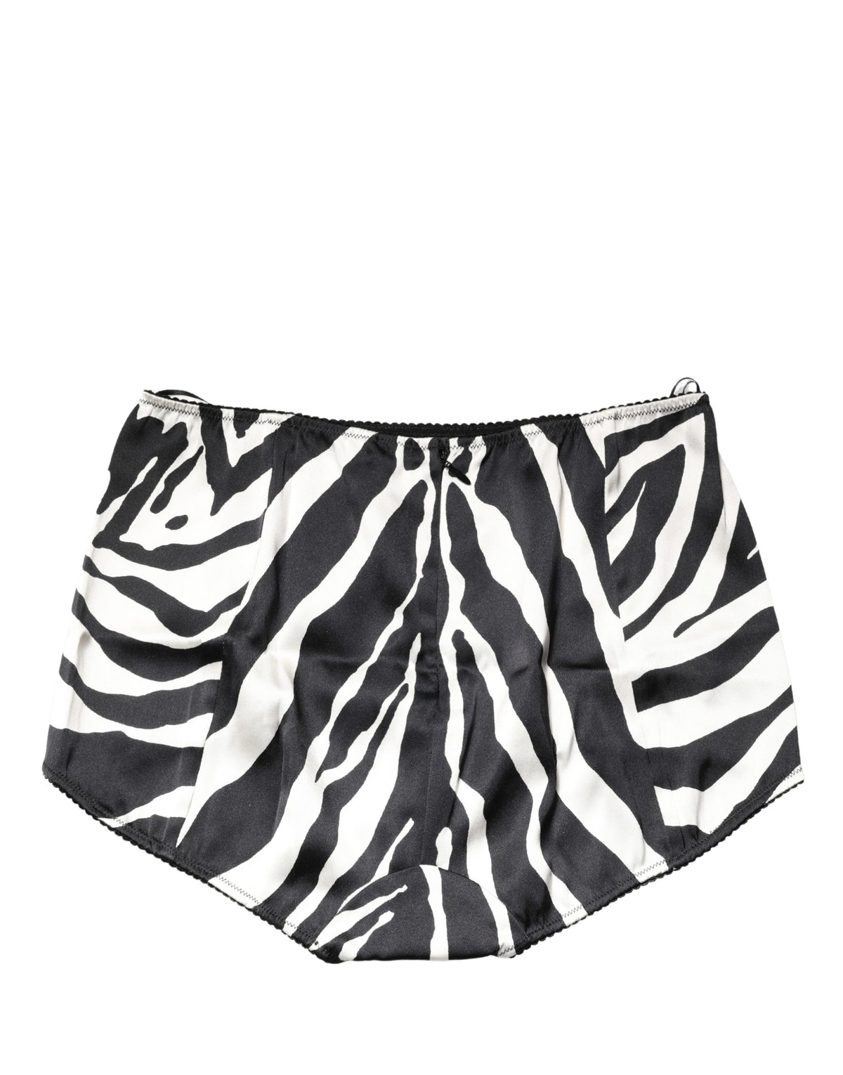 Dolce & Gabbana Black White Zebra High Waist Girdle Panty Underwear - Eljoys Fashion 