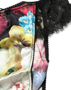 Dolce & Gabbana Black Floral Lace Mid Waist Brief Panty Underwear