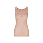 Prada multicolor silk tank top with vibrant pattern, sleeveless design, and smooth fabric for a stylish and elegant look.