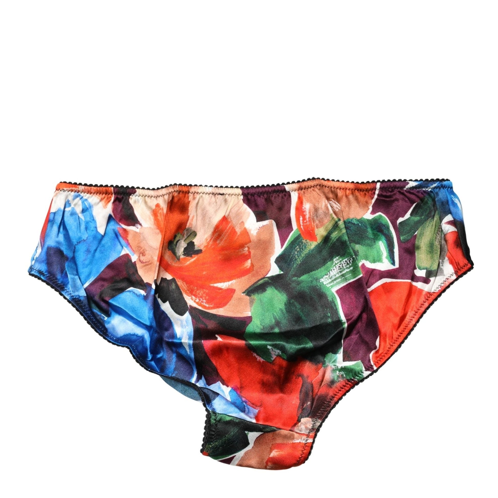 Dolce & Gabbana Multicolor Floral Mid Waist Brief Panty Underwear