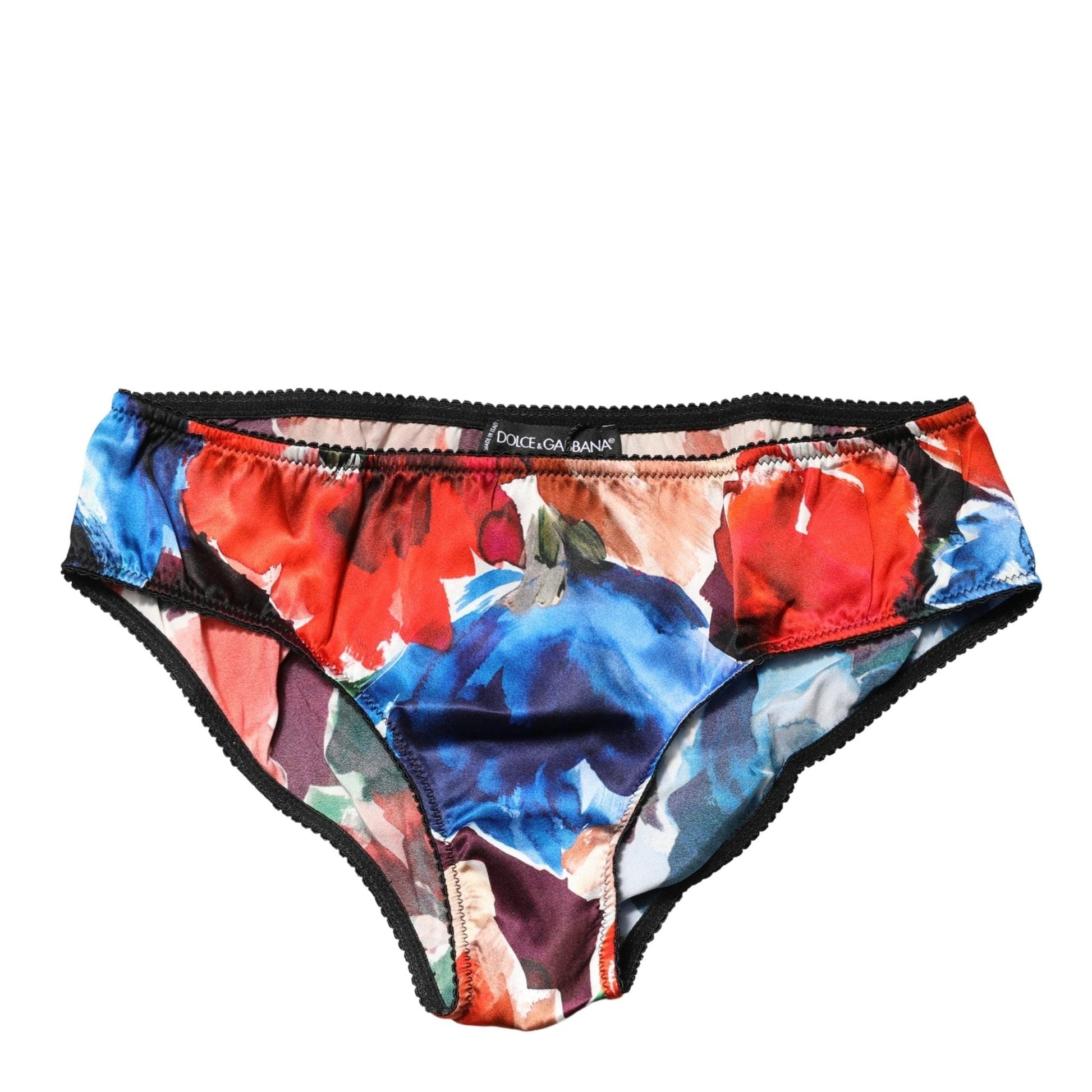 Dolce & Gabbana Multicolor Floral Mid Waist Brief Panty Underwear