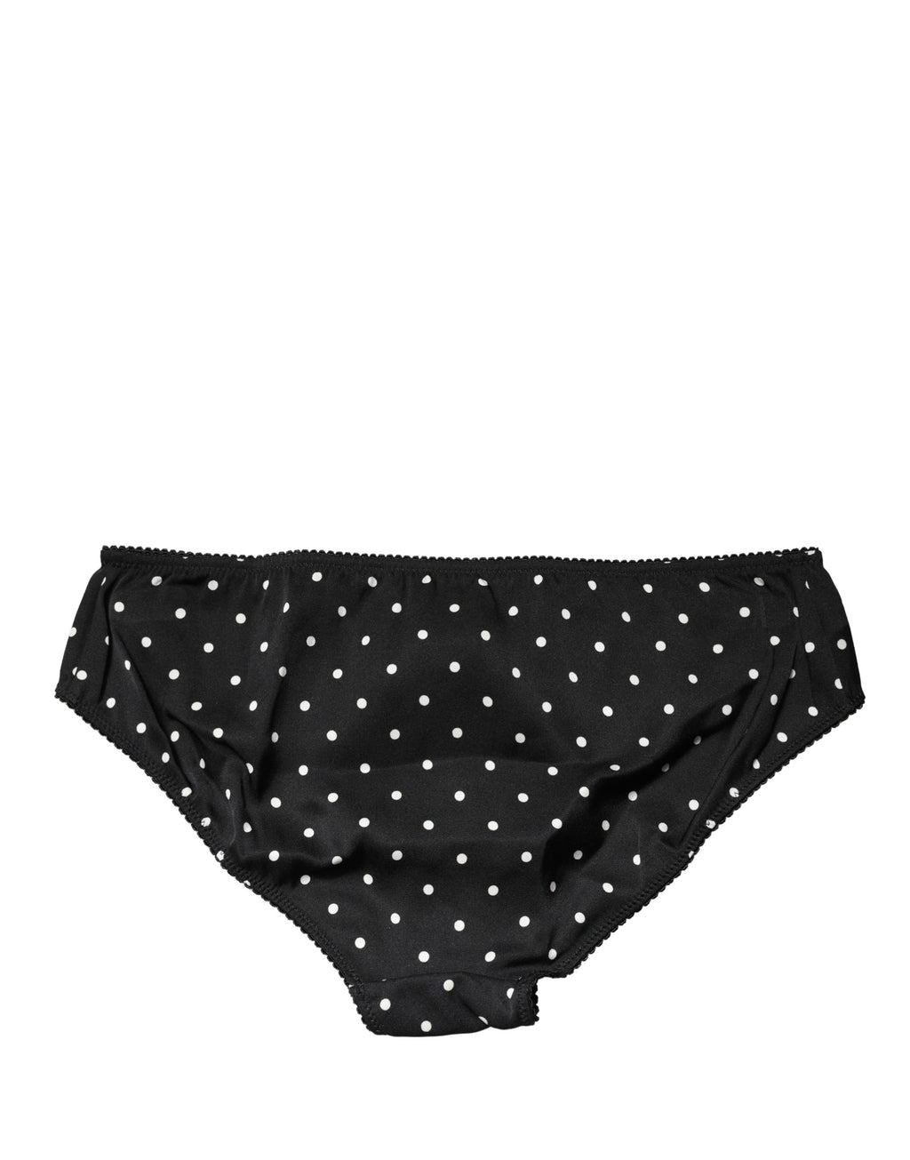 Dolce & Gabbana Black Polka Dots Mid Waist Brief Panty Underwear - Eljoys Fashion 