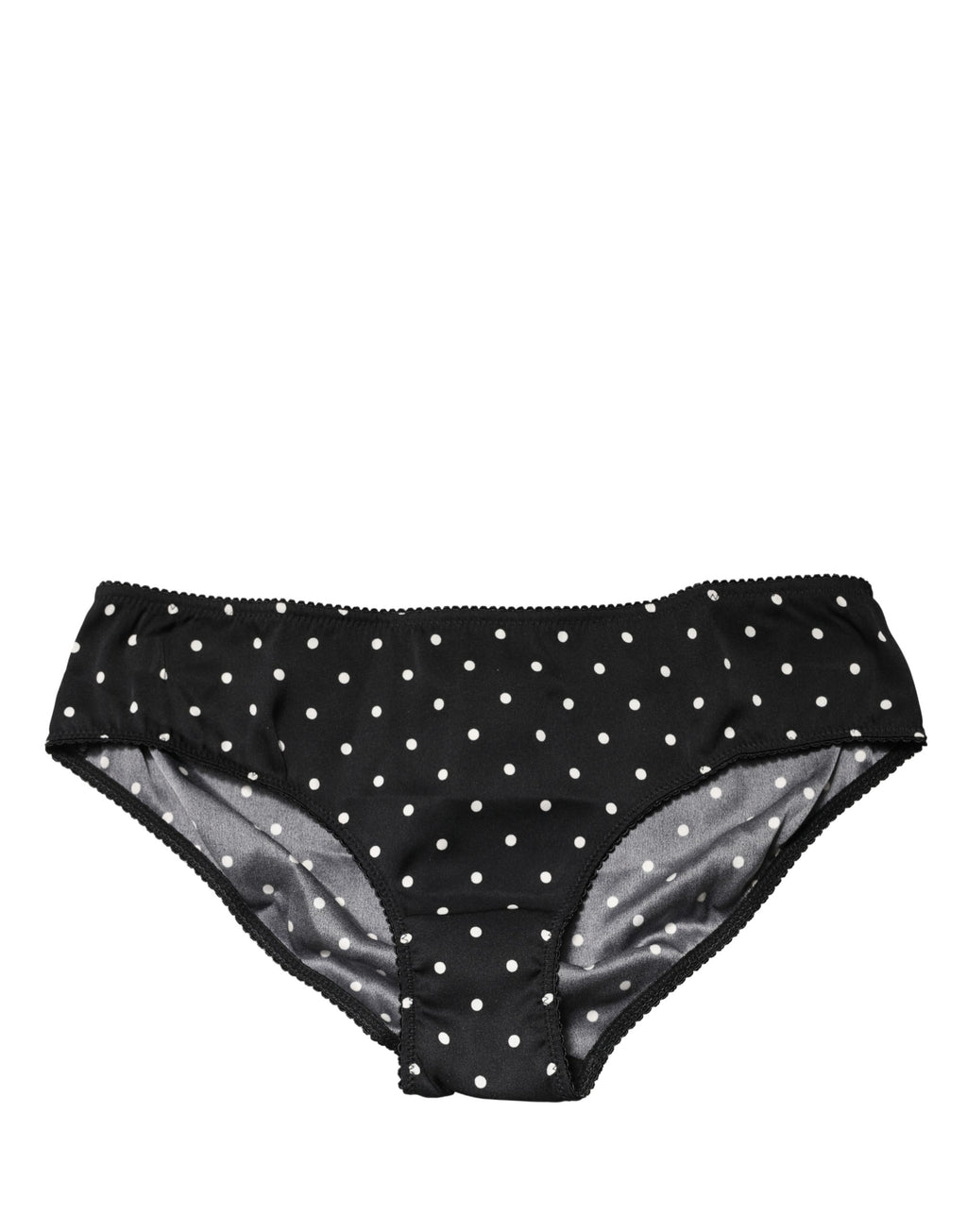 Dolce & Gabbana Black Polka Dots Mid Waist Brief Panty Underwear - Eljoys Fashion 